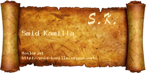 Smid Kamilla névjegykártya